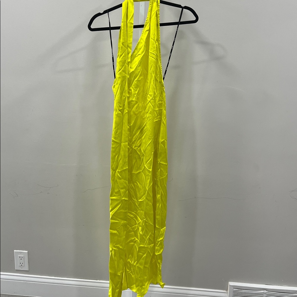SER.O.YA MARISSA SILK DRESS lime - Picture 4 of 12